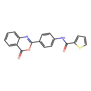 N-[4-(4-oxo-3,1-benzoxazin-2-yl)phenyl]thiophene-2-carboxamide structure
