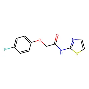 2-(4-fluorophenoxy)-N-(1,3-thiazol-2-yl)acetamide structure