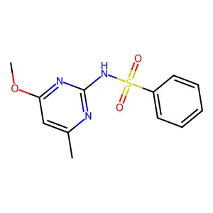 N-(4-methoxy-6-methylpyrimidin-2-yl)benzenesulfonamide structure