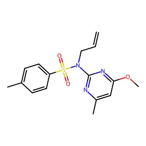 N-allyl-N-(4-methoxy-6-methyl-2-pyrimidinyl)-4-methylbenzenesulfonamide structure