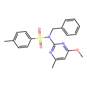 N-benzyl-N-(4-methoxy-6-methylpyrimidin-2-yl)-4-methylbenzenesulfonamide structure