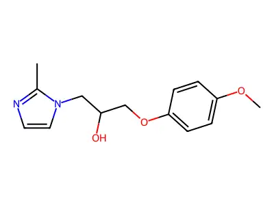1-(4-Methoxyphenoxy)-3-(2-methylimidazol-1-yl)propan-2-ol structure