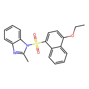 1-[(4-Ethoxynaphthyl)sulfonyl]-2-methylbenzimidazole structure