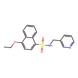 4-ethoxy-N-(pyridin-3-ylmethyl)naphthalene-1-sulfonamide structure