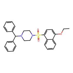 1-(Diphenylmethyl)-4-[(4-ethoxynaphthalen-1-yl)sulfonyl]piperazine structure