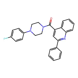 4-{[4-(4-Fluorophenyl)-1-piperazinyl]carbonyl}-2-phenylquinoline structure