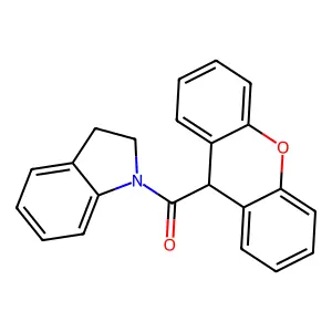 1-(9H-xanthen-9-ylcarbonyl)indoline structure