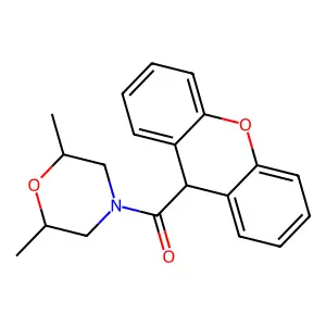 (2,6-dimethylmorpholin-4-yl)(9H-xanthen-9-yl)methanone structure