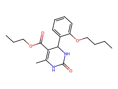 propyl 4-(2-butoxyphenyl)-6-methyl-2-oxo-1,2,3,4-tetrahydropyrimidine-5-carboxylate structure