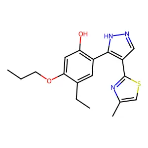 4-ethyl-2-[4-(4-methyl-1,3-thiazol-2-yl)-1H-pyrazol-3-yl]-5-propoxyphenol structure