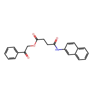 2-Oxo-2-phenylethyl 4-(naphthalen-2-ylamino)-4-oxobutanoate structure