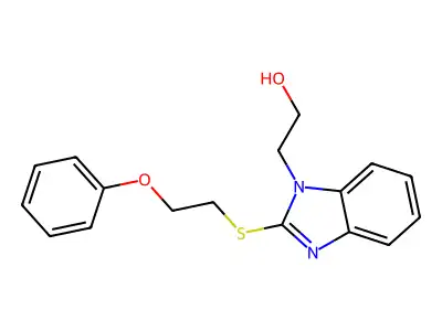 2-[2-(2-Phenoxy-ethylsulfanyl)-benzoimidazol-1-yl]-ethanol structure