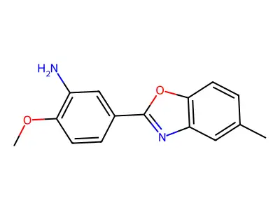 2-Methoxy-5-(5-methyl-1,3-benzoxazol-2-yl)aniline structure