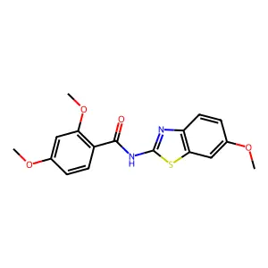 2,4-dimethoxy-N-(6-methoxy-1,3-benzothiazol-2-yl)benzamide structure