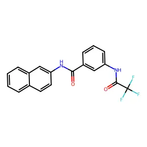 N-(naphthalen-2-yl)-3-[(trifluoroacetyl)amino]benzamide structure