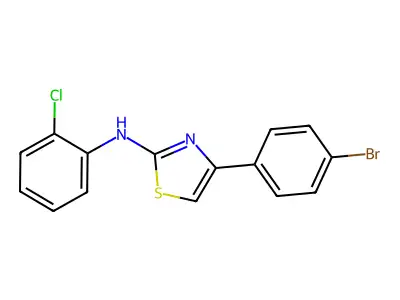 4-(4-bromophenyl)-N-(2-chlorophenyl)-1,3-thiazol-2-amine structure