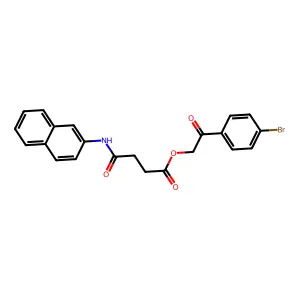 2-(4-Bromophenyl)-2-oxoethyl 4-(2-naphthylamino)-4-oxobutanoate structure