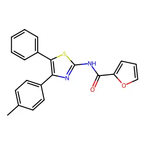N-[4-(4-methylphenyl)-5-phenyl-1,3-thiazol-2-yl]furan-2-carboxamide structure