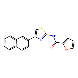 N-[4-(naphthalen-2-yl)-1,3-thiazol-2-yl]furan-2-carboxamide structure