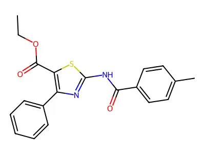 Ethyl 2-(4-methylbenzamido)-4-phenylthiazole-5-carboxylate structure