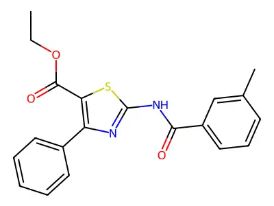 Ethyl 2-(3-methylbenzamido)-4-phenylthiazole-5-carboxylate structure