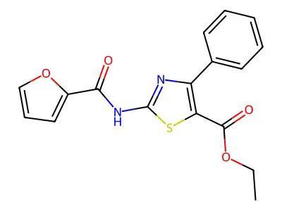 Ethyl 2-(furan-2-carboxamido)-4-phenylthiazole-5-carboxylate structure