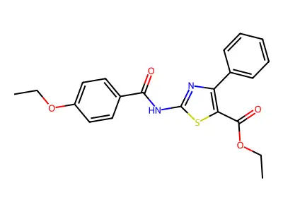 Ethyl 2-(4-ethoxybenzamido)-4-phenylthiazole-5-carboxylate structure