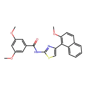 3,5-dimethoxy-N-[4-(2-methoxynaphthalen-1-yl)-1,3-thiazol-2-yl]benzamide structure