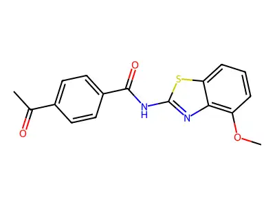 4-acetyl-N-(4-methoxy-1,3-benzothiazol-2-yl)benzamide structure