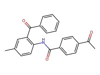 4-acetyl-N-(2-benzoyl-4-methylphenyl)benzamide structure