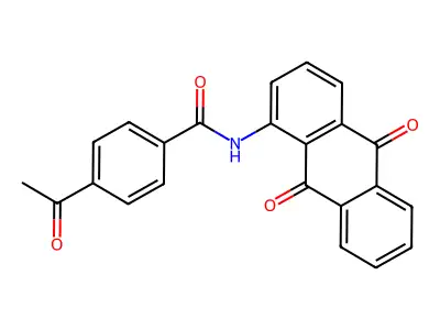4-acetyl-N-(9,10-dioxo-9,10-dihydroanthracen-1-yl)benzamide structure