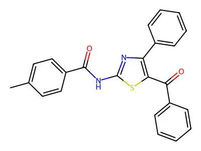 N-(5-benzoyl-4-phenyl-1,3-thiazol-2-yl)-4-methylbenzamide structure