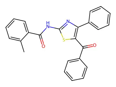 N-(5-benzoyl-4-phenyl-1,3-thiazol-2-yl)-2-methylbenzamide structure