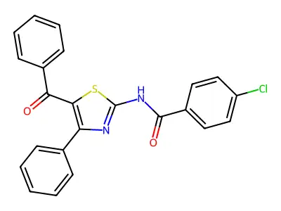 N-(5-benzoyl-4-phenyl-1,3-thiazol-2-yl)-4-chlorobenzamide structure