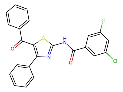 N-(5-benzoyl-4-phenyl-1,3-thiazol-2-yl)-3,5-dichlorobenzamide structure