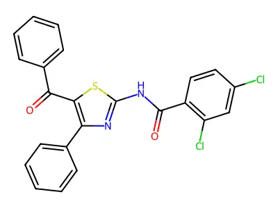 N-(5-benzoyl-4-phenyl-1,3-thiazol-2-yl)-2,4-dichlorobenzamide structure