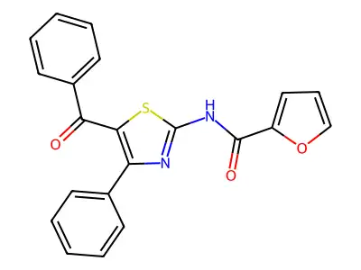 N-(5-benzoyl-4-phenyl-1,3-thiazol-2-yl)furan-2-carboxamide structure