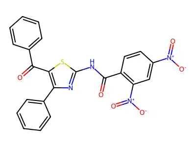 N-(5-benzoyl-4-phenyl-1,3-thiazol-2-yl)-2,4-dinitrobenzamide structure