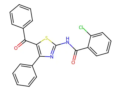 N-(5-benzoyl-4-phenyl-1,3-thiazol-2-yl)-2-chlorobenzamide structure