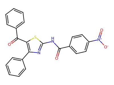 N-(5-benzoyl-4-phenyl-1,3-thiazol-2-yl)-4-nitrobenzamide structure