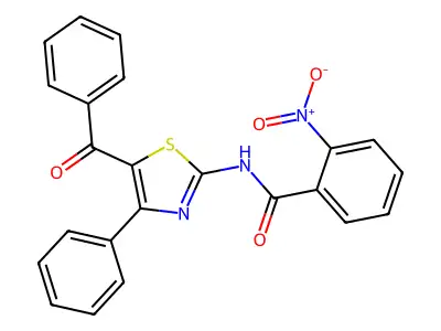 N-(5-benzoyl-4-phenyl-1,3-thiazol-2-yl)-2-nitrobenzamide structure