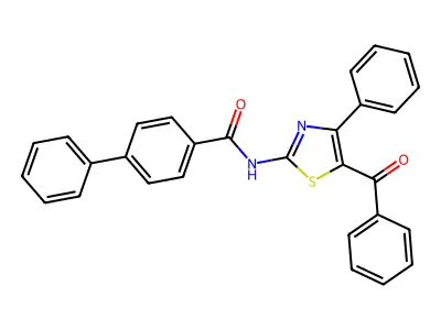 N-(5-benzoyl-4-phenyl-1,3-thiazol-2-yl)-4-phenylbenzamide structure