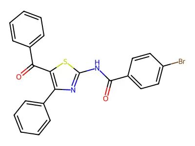 N-(5-benzoyl-4-phenyl-1,3-thiazol-2-yl)-4-bromobenzamide structure
