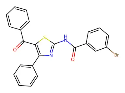 N-(5-benzoyl-4-phenyl-1,3-thiazol-2-yl)-3-bromobenzamide structure