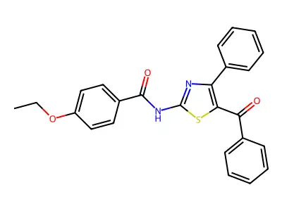 N-(5-benzoyl-4-phenyl-1,3-thiazol-2-yl)-4-ethoxybenzamide structure