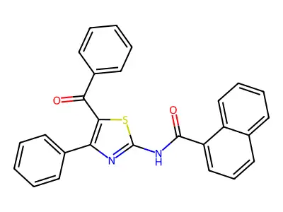 N-(5-benzoyl-4-phenyl-1,3-thiazol-2-yl)naphthalene-1-carboxamide structure
