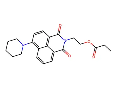 2-(1,3-Dioxo-6-piperidin-1-ylbenzo[de]isoquinolin-2-yl)ethyl propanoate structure