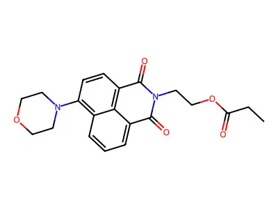 2-(6-Morpholin-4-yl-1,3-dioxobenzo[de]isoquinolin-2-yl)ethyl propanoate structure