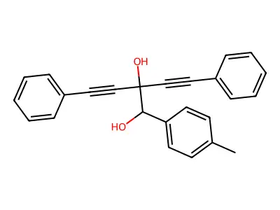 3-Butyne-1,2-diol, 1-(4-methylphenyl)-4-phenyl-2-(phenylethynyl)- structure