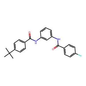 4-tert-butyl-N-[3-[(4-fluorobenzoyl)amino]phenyl]benzamide structure
